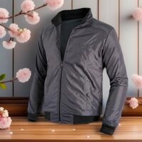 Áo khoác dù cách nhiệt GOKING cho nam nữ, áo khoác gió hàng hiệu Việt Nam cao cấp, chống gió lạnh, giữ ấm cơ thể - Xám - L Khoảng 55-65kg