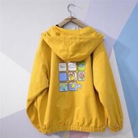 Áo khoác dù Chống Nắng dành cho nam nữ có mũ, jacket form rộng có 3 màu unisex ulzzang - Vàng,L dưới 60kg
