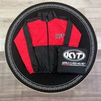 Áo khoác dù cổ bẻ KTY ,có túi và dây kéo trc ngực.  .2 size L  65kg và xl75kg - Đỏ - L