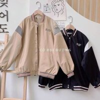 Áo Khoác Dù Form Rộng Bomber Thêu Hình Gấu Forest