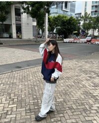 Áo Khoác Dù Gió 2 Lớp Nam Nữ 7ZIA Phối Đỏ Xanh , Form Rộng Phối Màu Unisex Cực Xịn Giá Tốt - ĐEN - L