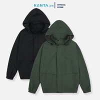 Áo Khoác Dù Gió Nam Nữ 2 Lớp Trượt Nước, Chống Nắng, Nón Rời Tiện Dụng KENTA AKD0045 Form Rộng
