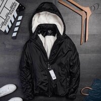 Áo Khoác Dù Lót Lông Nam, Áo Ấm Nam Có Nón Mặc Mùa Đông Ấm Áp linh miu.shop