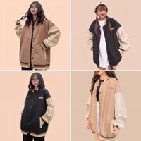 Áo khoác dù lót lưới ulzzang nam nữ - Đen,&lt;55kg
