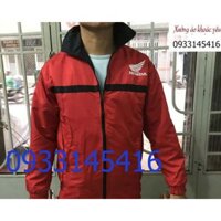 Áo khoác dù mặc được 2 mặc có thêu chữ honda