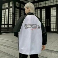 áo khoác dù MIDSIDE - áo khoác cặp đôi - Trắng đen,XL dưới 70kg