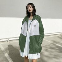 Áo khoác dù MIDSIDE Nam Nữ form rộng unisex dù 2 lớp ulzzang Jacket Siêu chất bomber - xanh lá - L