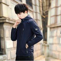 ÁO KHOÁC DÙ NAM 2 LỚP CÓ NÓN CAO CẤP-AKD28 ĐEN - XANH - L