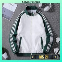 Áo khoác dù nam 2 lớp thời trang Hàn Quốc, áo khoác gió nam phối sọc trẻ trung Kelvin Fashion - ADN21
