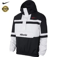 Áo khoác dù nam Nike chính hãng 2 lớp có mũ trùm đầu vải dù xịn chống nước tốt