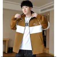 Áo Khoác Dù Nam Nữ 2 Lớp Có Nón Form Rộng Thêu Núi CHJEK Phối Tay 3 Sọc Ngang Như Hình HTM FASHION