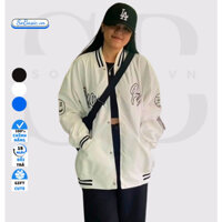 Áo khoác dù nam nữ có túi trong form rộng thêu chữ CHAOPAI bomber bóng chày trẻ trung Sobasic