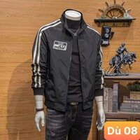 Áo khoác dù nam nữ màu đen 3 sọc chất liệu dù gió 2 lớp cao cấp dáng from bóng chày bomber đẹp LAVADO M08 mẫu mới