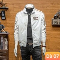 Áo khoác dù nam nữ màu trắng 3 sọc chất liệu dù gió 2 lớp cao cấp dáng from bóng chày bomber đẹp LAVADO D1 mẫu mới