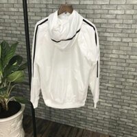 Áo khoác dù nam nữ một sọc - Trắng,L