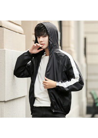 Áo Khoác Dù Nam Nữ Sọc Tay Đẹp - Đen - FreeSize