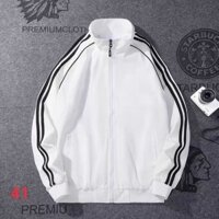 Áo Khoác Dù Nam Nữ, Thời Trang Hot Trend Mùa Hè Năng Động, Trẻ Trung. Áo khoác Nam Nữ thương hiệu Julido Store MS41 - Trắng Sọc Đen - L