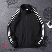 Áo Khoác Dù Nam Nữ, Thời Trang Hot Trend Mùa Hè Năng Động, Trẻ Trung. Áo khoác Nam Nữ thương hiệu Julido Store MS42 - Đen Sọc Trắng - M