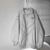 Áo khoác dù nam nữ unisex 2 lớp dày dặn full zip phối sọc PHÁT SÁNG DẠ QUANG cực đẹp mẫu mới 2024, áo khoác cặp đôi, áo nhóm - XÁM - M