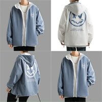 Áo khoác dù nam nữ UNISEX form rộng in mặt cười chất dù 2 lớp nón rộng UENO VOGUE Kyt_Fashion
