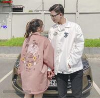 Áo khoác dù nam nữ xịn xò 2 lớp cổ bẻ - Trắng,XL