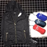Áo khoác dù nam PULL&BEAR phong cách thời trang cao cấp - đi mưa - ĐEN