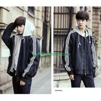 Áo khoác dù nón xám