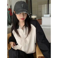 Áo khoác Dù Nữ Cổ Bẻ Phối Màu Form Lửng Hot Hit - NGỌC HÂN CLOTHER