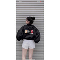 Áo Khoác Dù Nữ Cổ Bomber In Chữ Lưng Form Lửng - ĐĂNG QUANG CLOTHER