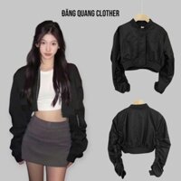 Áo Khoác Dù Nữ Cổ Bomber Phối Tay Nhún Có Túi Trong - ĐĂNG QUANG CLOTHER