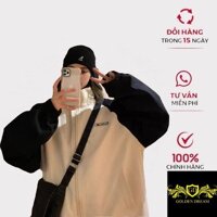 Áo Khoác Dù Nữ Cổ Cao GOLDEN DREAM Phối 2 màu Cá Tính Phong Cách Teen Năng Động Mr.P - Đen - XL