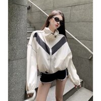 Áo Khoác Dù Nữ Cổ Đứng Phối Sọc Siêu Xinh - NGỌC HÂN CLOTHER