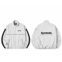 Áo khoác dù nữ phối đường sọc ngang dọc chất dù 2 lớp dày dặn mẫu mới 2023 SYMBOY - Trắng - M