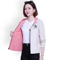 Áo Khoác Dù nữ Thiết Kế Mặc Được 2 Mặt In Họa TIết Cánh Bướm Phối Màu CB68 alo_shop