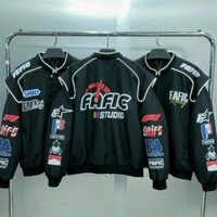 Áo khoác dù phượt FAFIC STUDIO có cầu vai dành cho nam nữ; Áo khoác dù cổ trụ 2 lớp FA form rộng