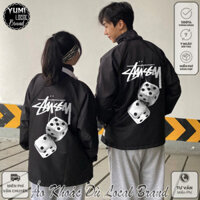 Áo Khoác Dù STUSSY Xí Ngầu Trắng Local Brand Jacket Mero 2 lớp dày form rộng Unisex cổ bẻ (D7020L - Kèm Video Ảnh Thật)