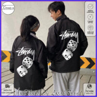 Áo Khoác Dù STUSSY XÍ NGẦU TRẮNG Local Brand Jacket Mero 2 lớp dày form rộng Unisex cổ bẻ (D7020L - Kèm Video Ảnh Thật)