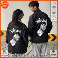 Áo Khoác Dù STUSSY Xí Ngầu Trắng Local Brand Jacket Mero 2 lớp dày form rộng Unisex cổ bẻ (D7020L - Kèm Video Ảnh Thật)