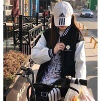 Áo khoác dù thêu hoa cúc kẻ sọc, chống thấm nước KD02 (free size 40-60kg)