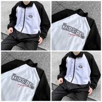 Áo Khoác Dù TMS The MIDEIDE Bomber Jacket Ulzzang Nam Nữ Unisex Form Rộng  - ĐEN - XL56 - 63KG<1M73