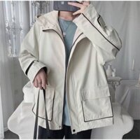 Áo khoác dù viền sọc /ĐEN/KEM/Nam nữ Unisex/FREESHIP 99K❤️ - Hàng mới về