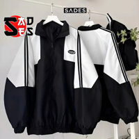 Áo Khoác Dù WHATEVER Chất Dù 2 Lớp Cổ Đứng Phối Sọc Tay Unisex Nam Nữ KD11, Áo Khoác Bomber Thêu Logo Form Rộng SADES