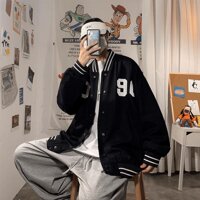 ÁO KHOÁC FORM RỘNG SIÊU ĐẸP - ĐEN,S