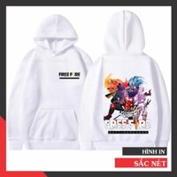 Áo Khoác Free Fire Hoodie Trắng Chất Nỉ Dầy Dặn Hình In Sắc Nét Thẻ Vô Cực Mùa 28