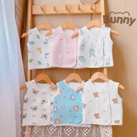 Áo khoác gile Bunny chất vải trần bông cho bé