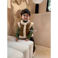ÁO KHOÁC GILE DA LỘN LÓT LÔNG CỪU CHO BÉ TRAI BÉ GÁI