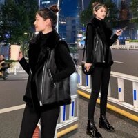 ÁO KHOÁC GILE DA NỮ OVERSIZE CHẤT MỀM DÁNG RỘNG THỜI TRANG THU ĐÔNG ULZZANG HÀN QUỐC