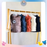 Áo khoác gile lông cừu ấm áp cho bé