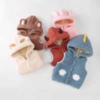 Áo Khoác Gile Lông Cừu Cho Bé Có Mũ Trùm Đầu 0-2 Tuổi AG Plus - Shop mẹ và bé 268