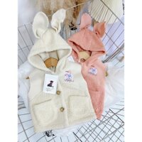 Áo Khoác Gile Lông Cừu QCCC Mềm Ấm Dễ Thương Cho Bé Gái